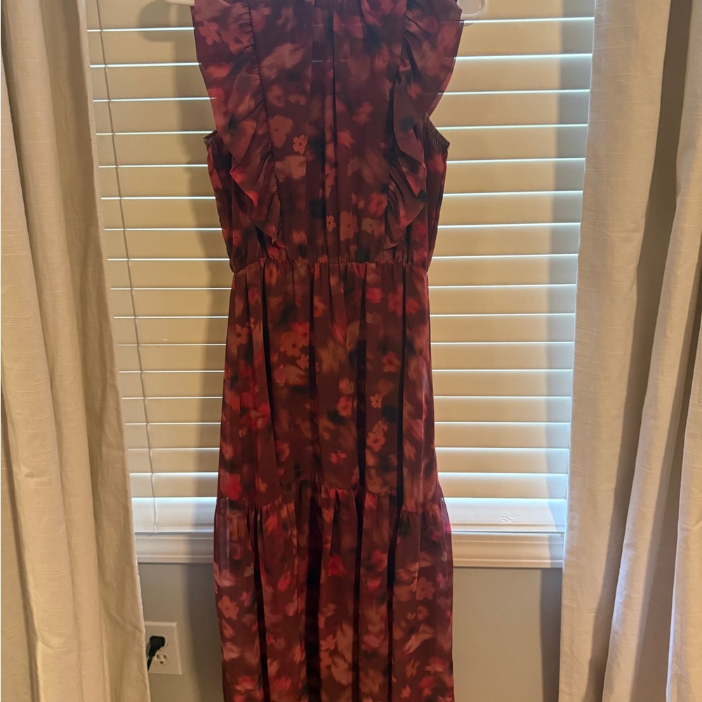 Steve Madden Red and Blue Sleeveless Maxi Sundress